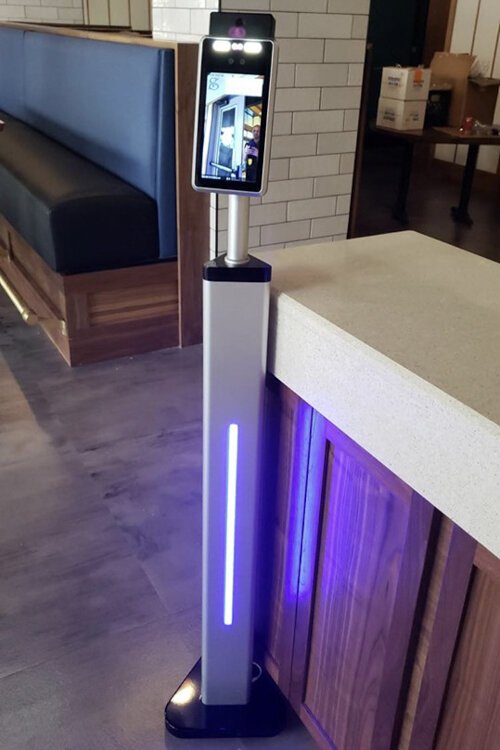 the retinal thermometer at Betts. It can tell if you’re not wearing a mask and will direct you to the attendant if your temp is over 100.3