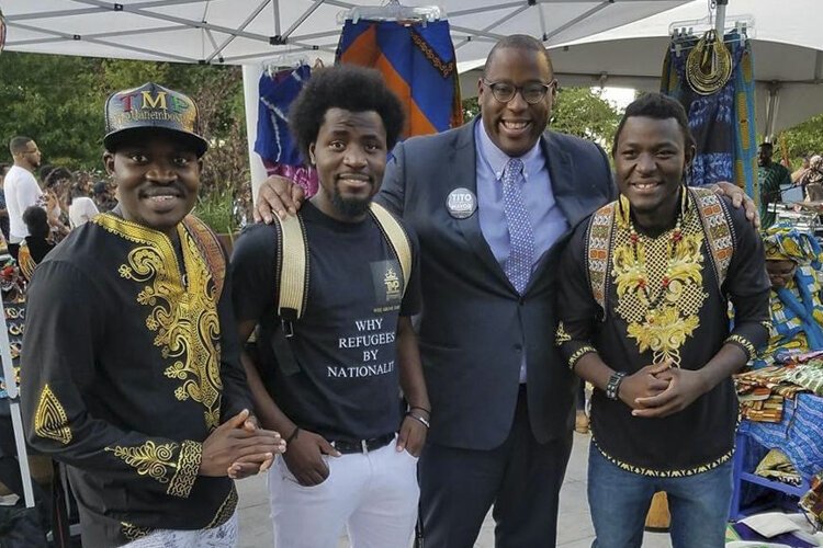 Real Mane TMP with Boston City Council members following a performance.