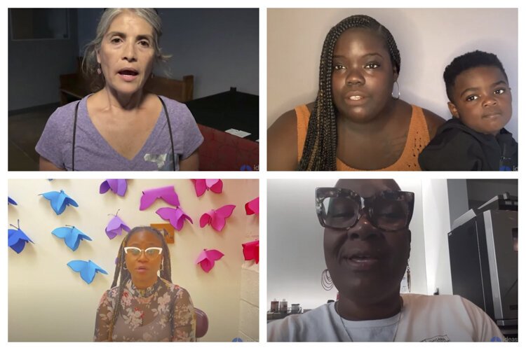 Sonia Monroy, Leah Hudnall, Rhonda Jones and Courtney Green all asked a question during the second mayoral forum.