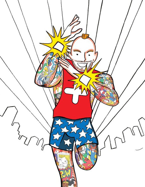 Mike Boyce as drawn by Mike Boyce