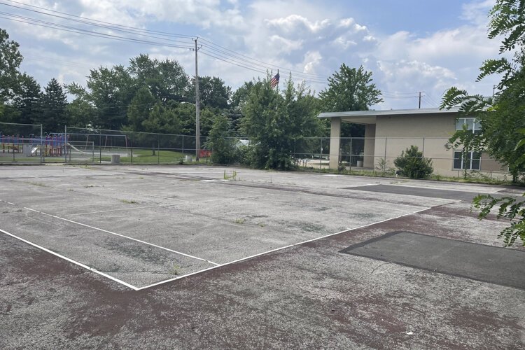 Location of the Sport Court next to the “traditional playground” at Mary Bethune.