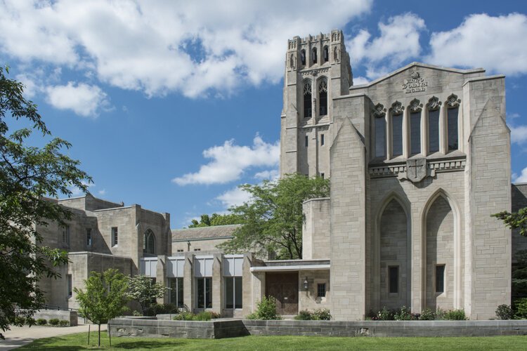 St. Paul’s Episcopal Church moved to Cleveland Heights in 1928 at the corner of Fairmount Boulevard and Coventry Road to a building designed by J. Byers Hayes of Walker and Weeks.