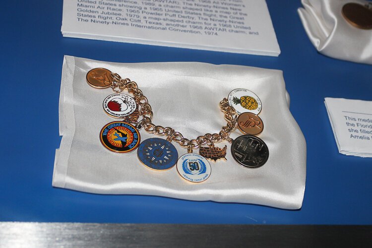 Charm bracelet belonging to Ruth Fleisher, member of The Ninety-Nines, Inc.®, International Organization of Women Pilots®