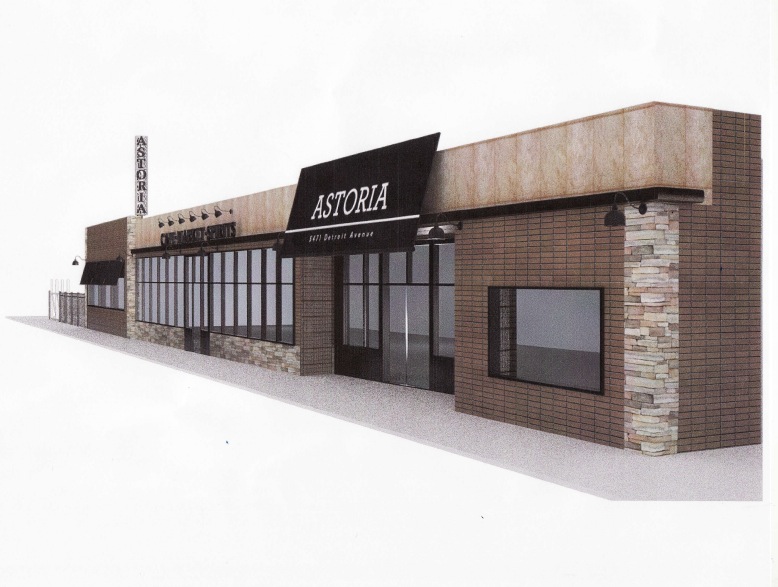 Rendering of Astoria Mediterranean shop and tapas cafe