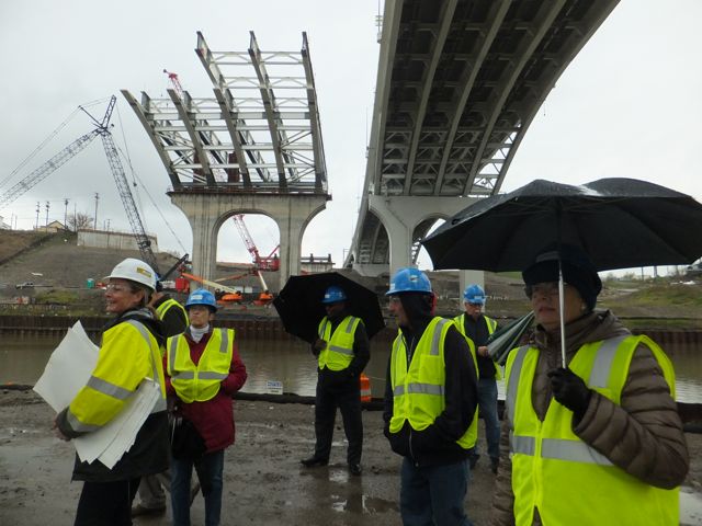 George Voinovich Bridge construction tour