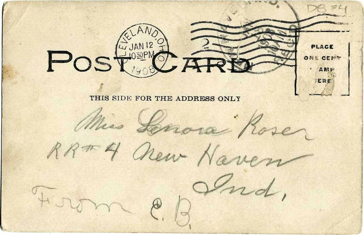 Greetings from Cleveland (1908), back