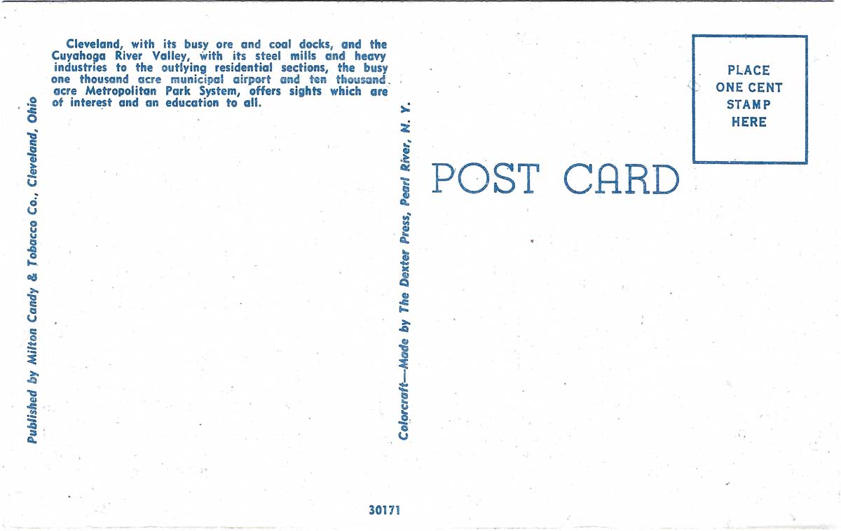 Greetings from Cleveland Ohio (ca. 1950), back
